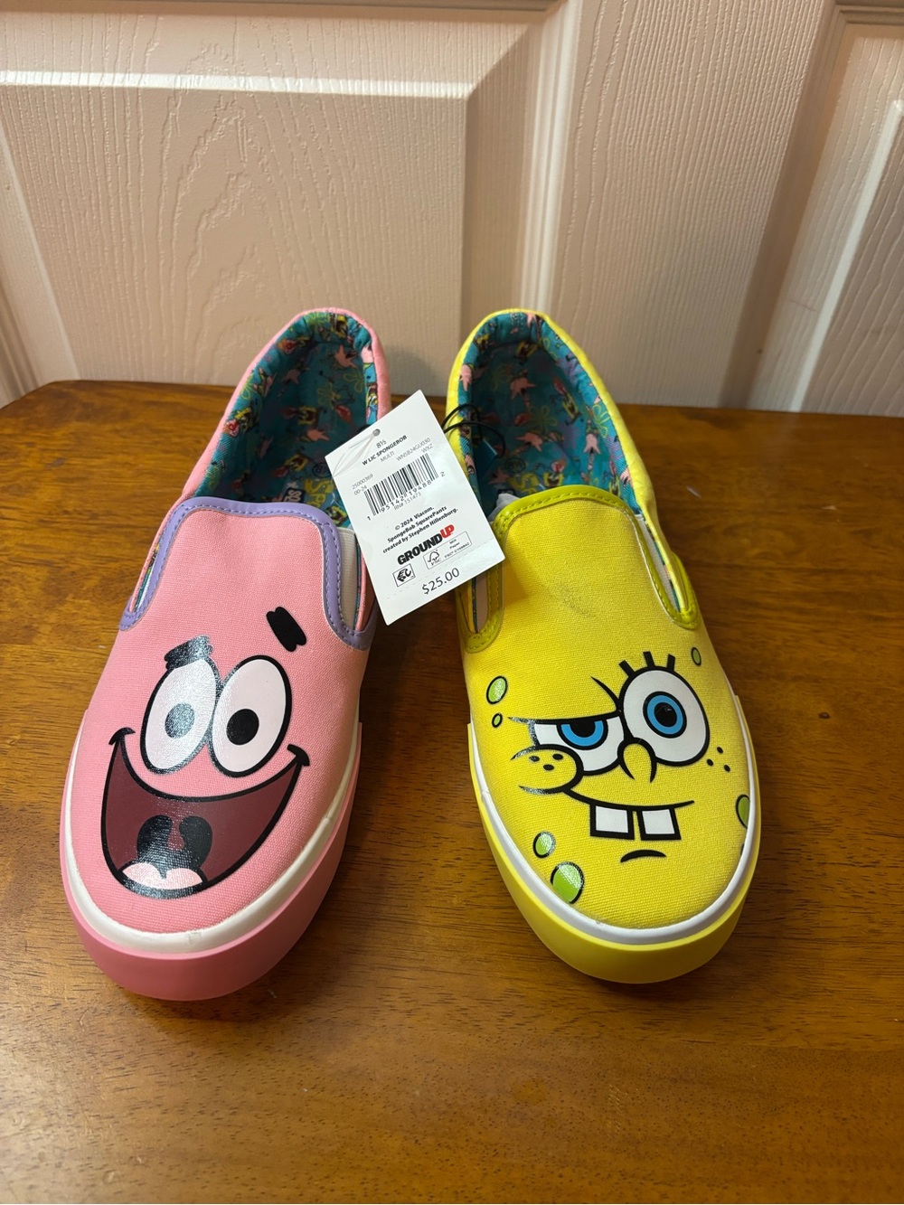 Nickelodeon SpongeBob & Patrick Slip-On Sneakers - Pink & Yellow